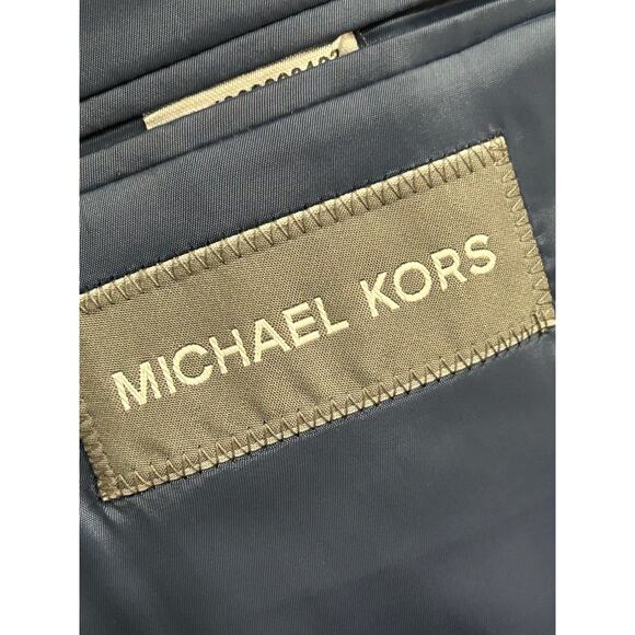 Michael Kors Men’s Light Blue Checked Blazer Sport Coat 52R Classic Tailored - Picture 3 of 5